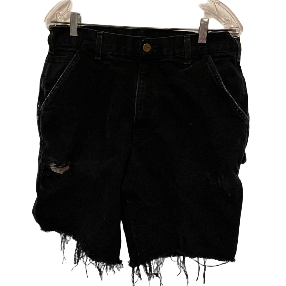 Men’s Carhartt Black Ratched/Distressed Jean Shorts Size 34